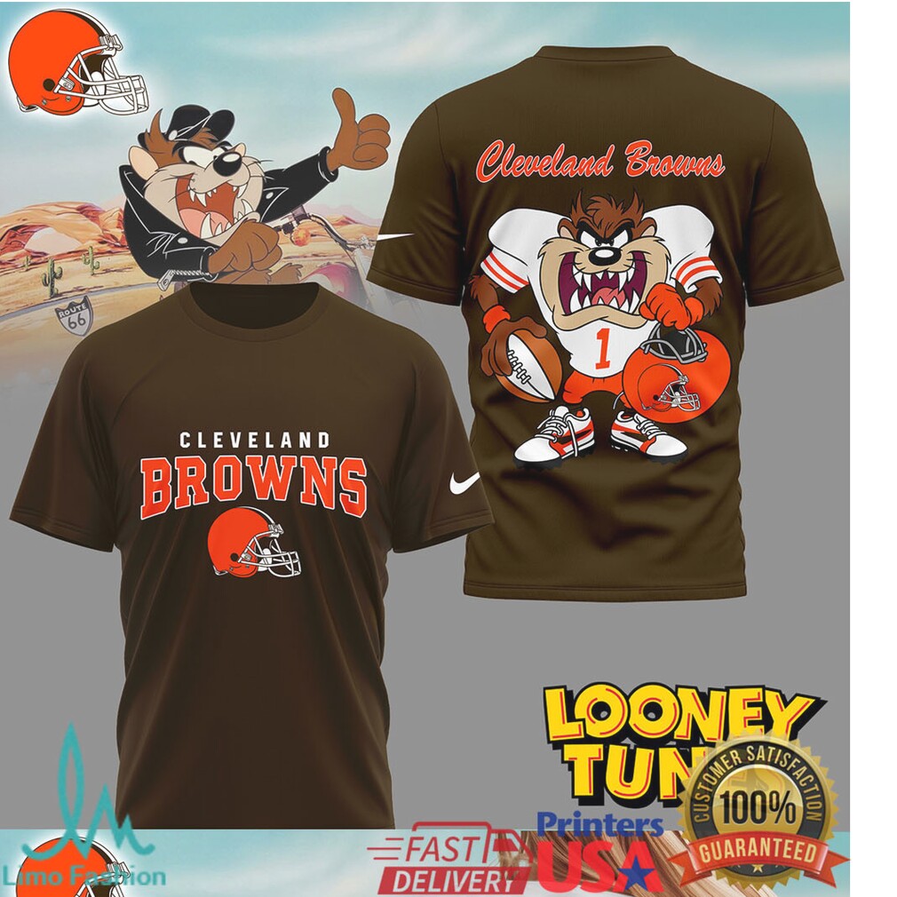 Taz Cleveland Browns Looney Tunes NFL Football T Shirt