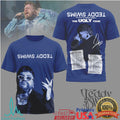 Teddy Swims The Ugly Tour Blue Concert Graphic T Shirt with Tour Dates - Limotees LLC