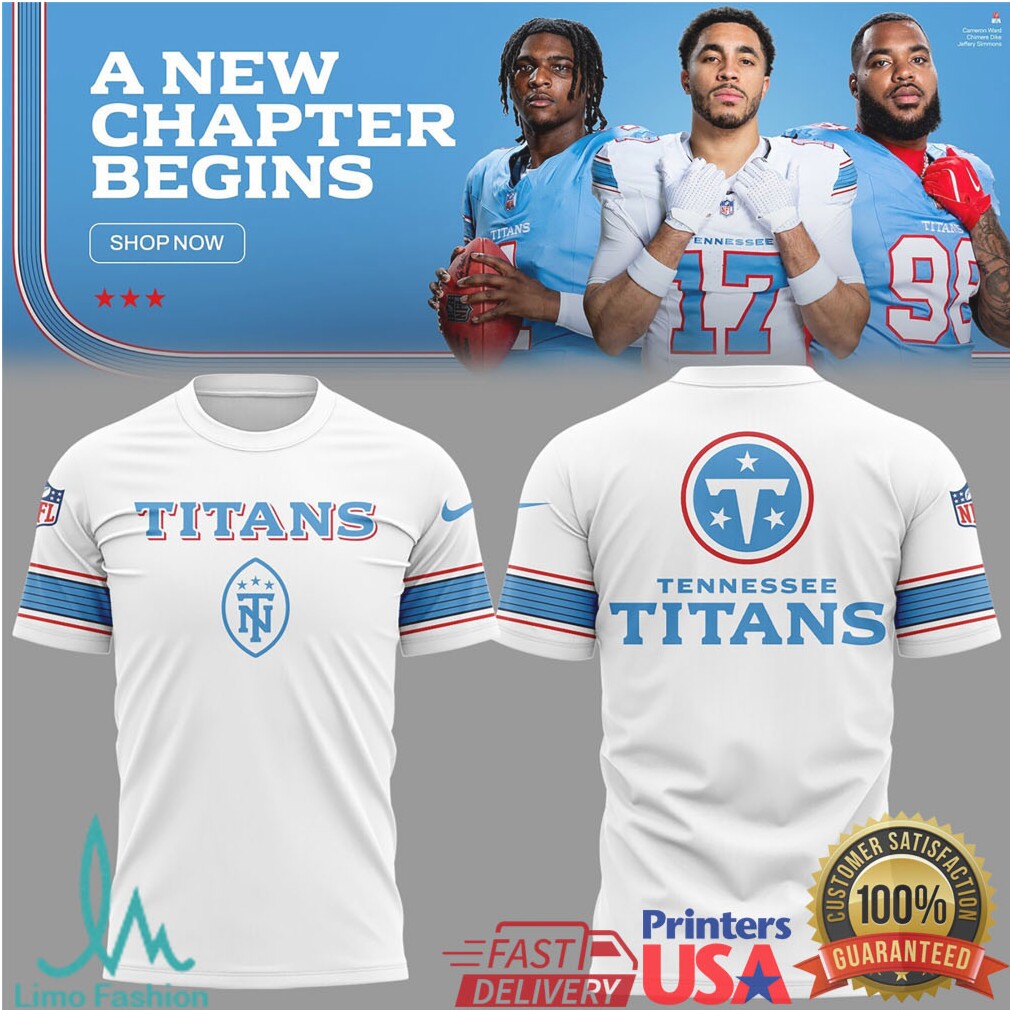 Tennessee Titans “A New Chapter Begins” Official Team Logo Performance T Shirt - Limotees LLC