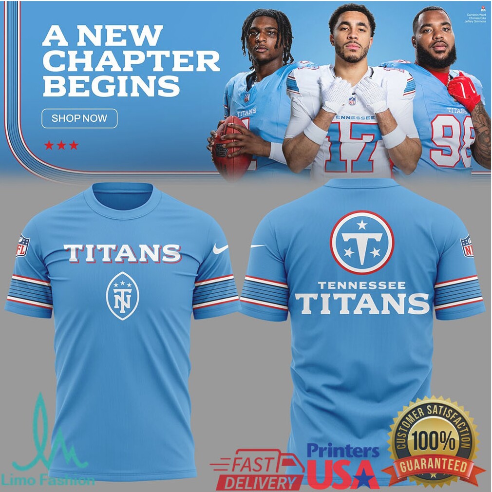 Tennessee Titans “A New Chapter Begins” Official Team Logo Performance T Shirt - Limotees LLC