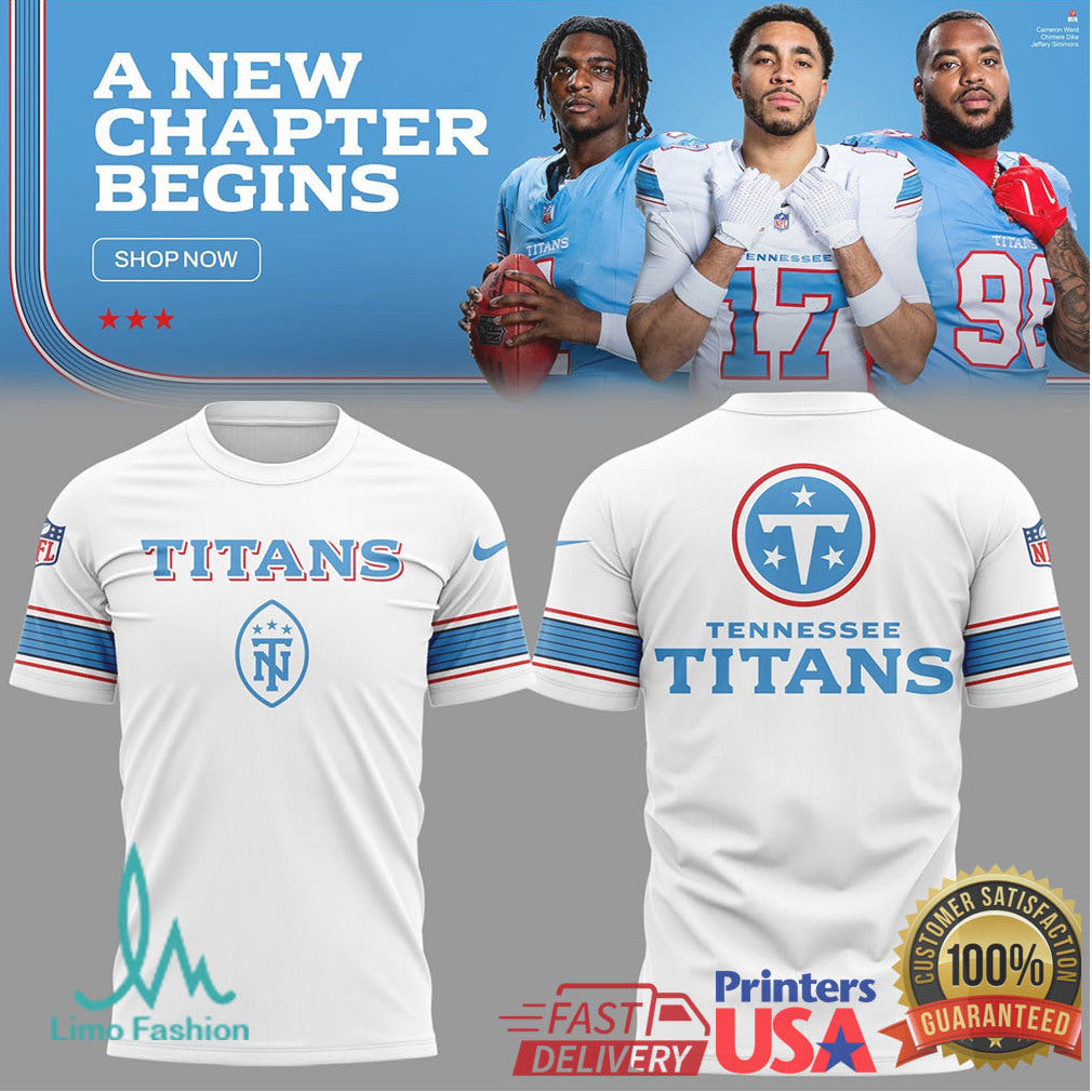 Tennessee Titans “A New Chapter Begins” Official Team Logo Performance T Shirt - Limotees LLC