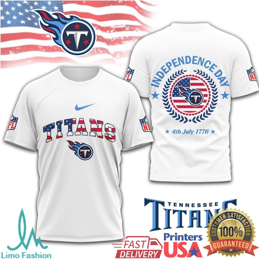 Tennessee Titans Independence Day 1776 Patriotic NFL T Shirt - Limotees LLC