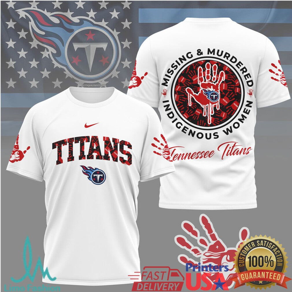 Tennessee Titans MMIW Awareness Support T Shirt Indigenous Women Empowerment - Limotees LLC
