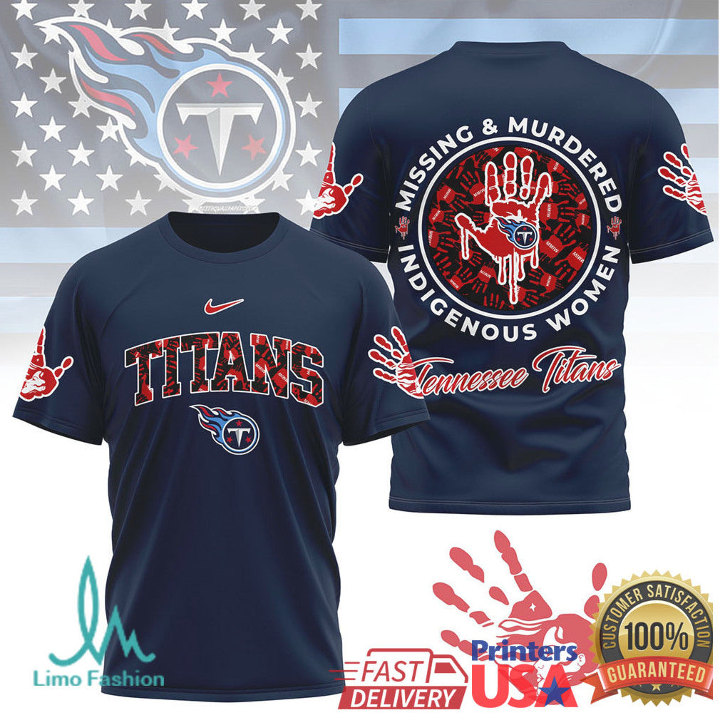 Tennessee Titans MMIW Awareness Support T Shirt Indigenous Women Empowerment - Limotees LLC