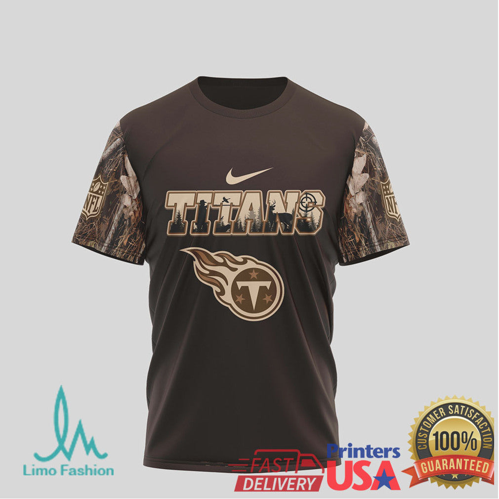 Tennessee Titans NFL Deer Hunting Camo Sleeve T Shirt - Limotees LLC