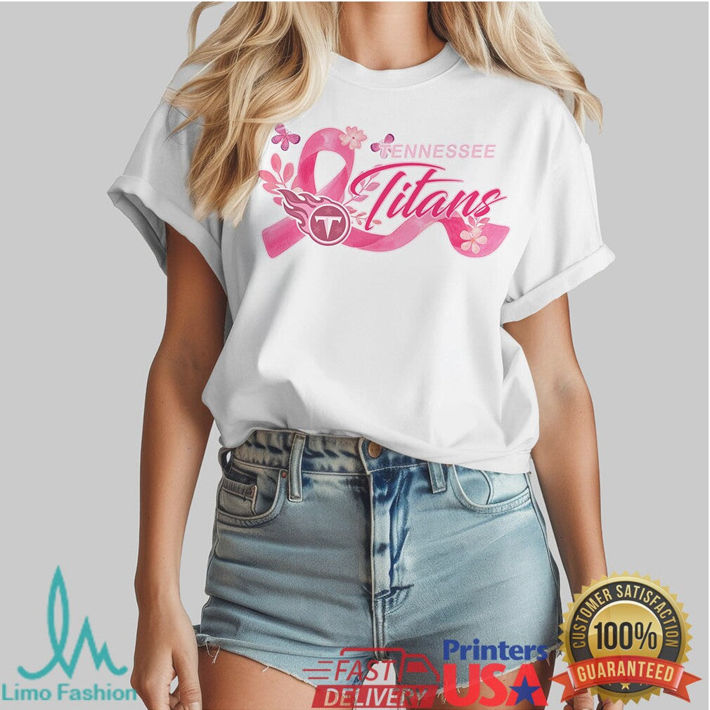 Tennessee Titans Pink Out Breast Cancer Awareness Football Team T Shirt - Limotees LLC