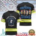 Tennessee Titans This Firefighter Loves The Titans Snoopy NFL T Shirt - Limotees LLC
