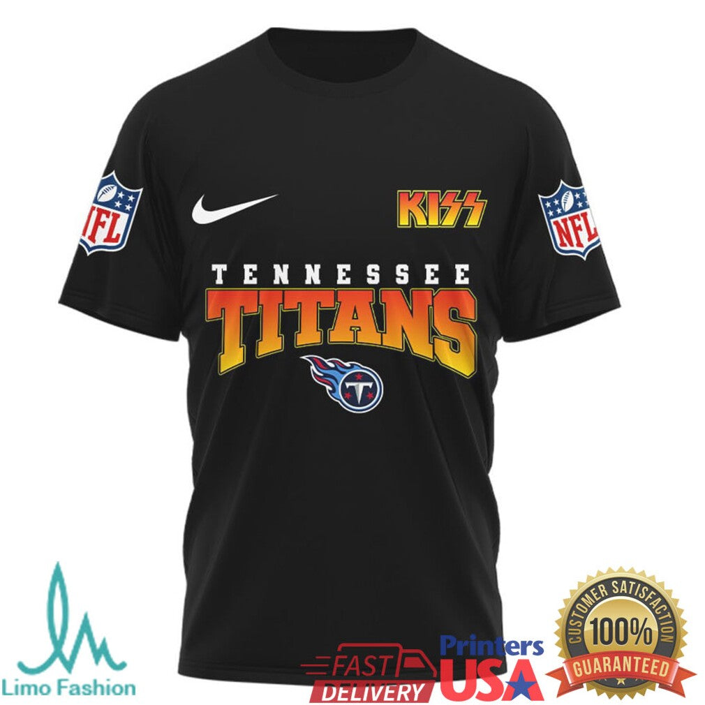 Tennessee Titans x KISS Rock Band Vintage Graphic NFL T Shirt - Limotees LLC