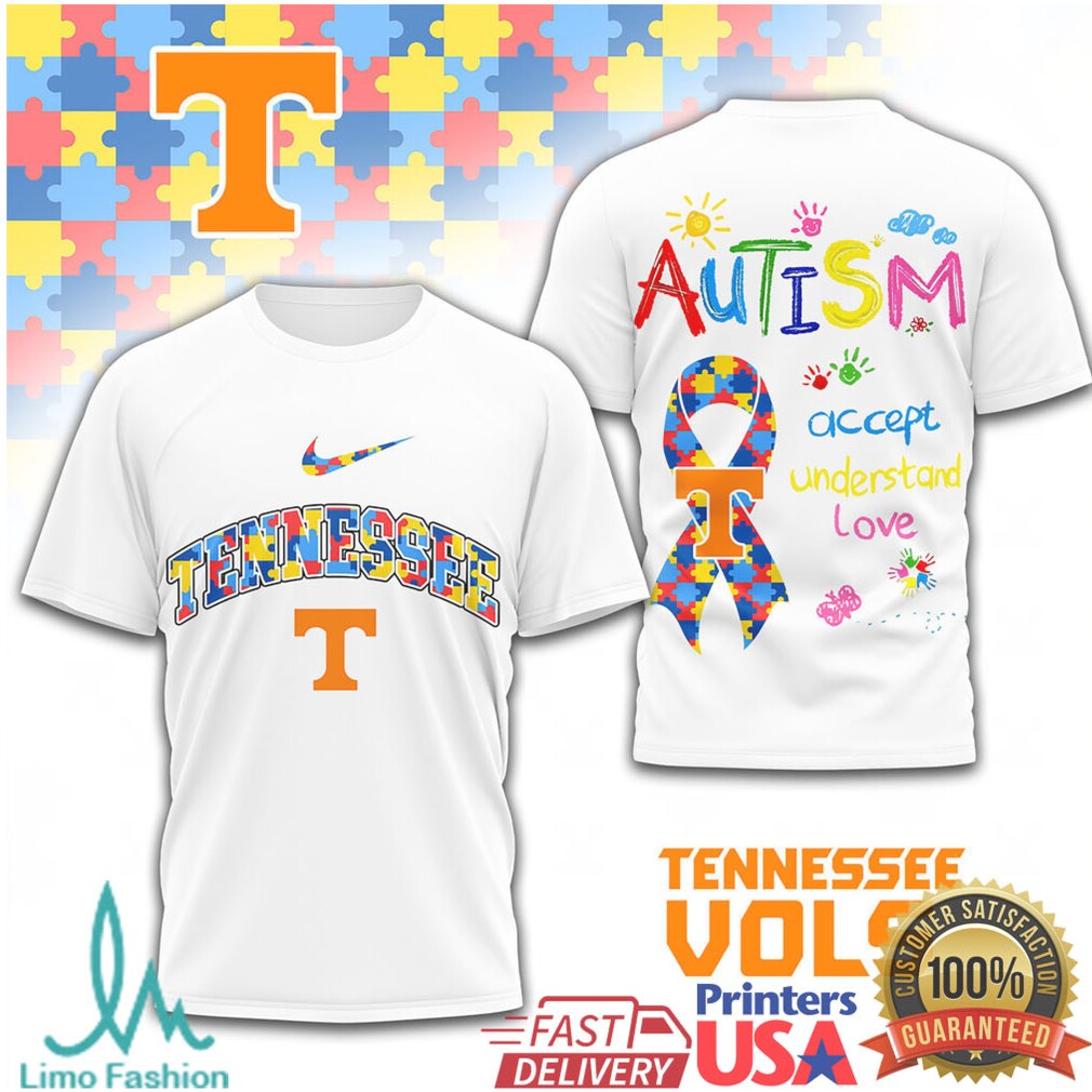 Tennessee Vols Autism Awareness Accept Understand Love T Shirt - Limotees LLC