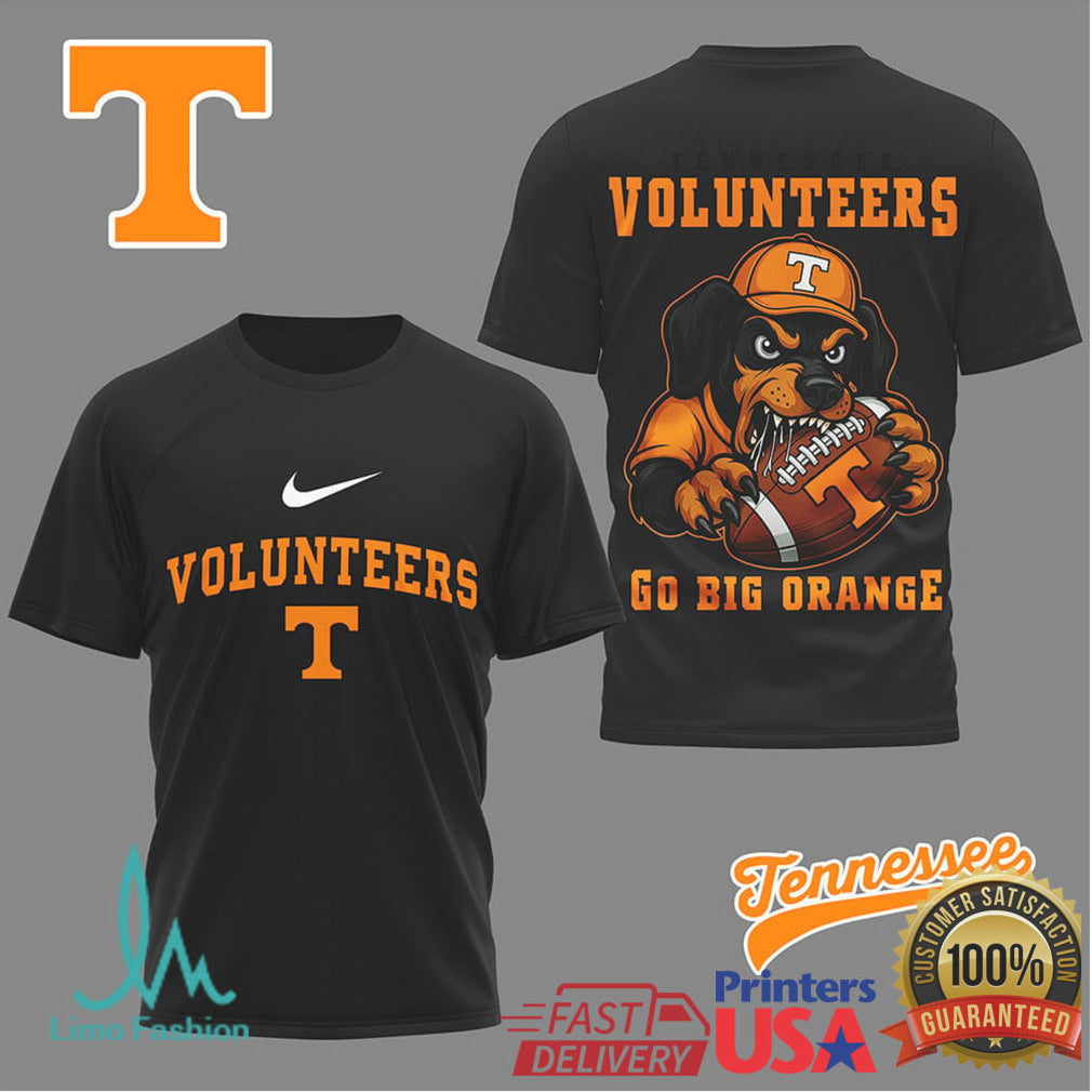 Tennessee VolunT Shirtrs “Go Big Orange” Mascot Football T Shirt - Limotees LLC