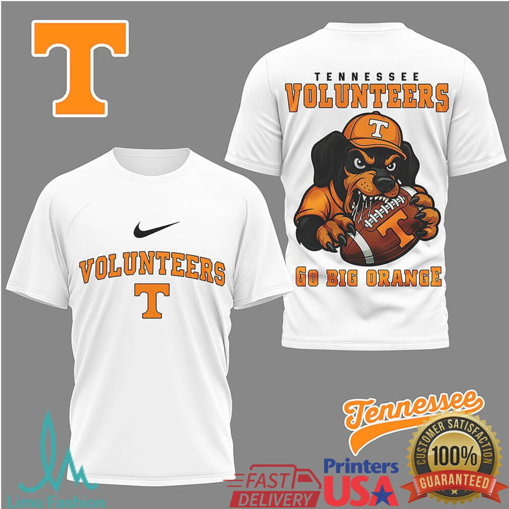 Tennessee VolunT Shirtrs “Go Big Orange” Mascot Football T Shirt - Limotees LLC