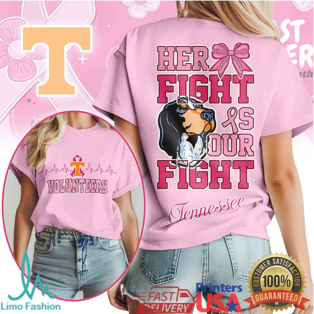 Tennessee VolunT Shirtrs Her Fight Is Our Fight Breast Cancer Awareness T Shirt