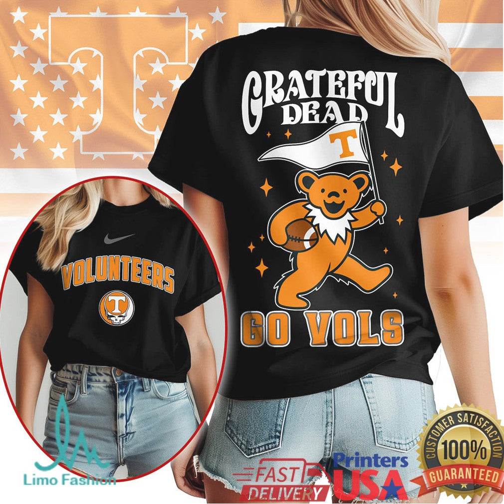 Tennessee Volunteers Grateful Dead Bear Go Vols Football T Shirt - Limotees LLC