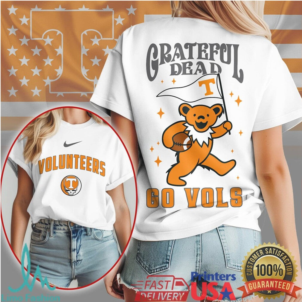 Tennessee Volunteers Grateful Dead Bear Go Vols Football T Shirt - Limotees LLC
