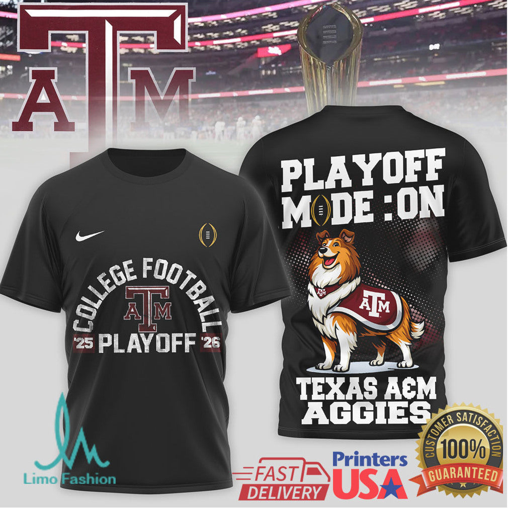 Texas A&M Aggies College Football Playoff 2025 2026 Mascot T Shirt - Limotees LLC