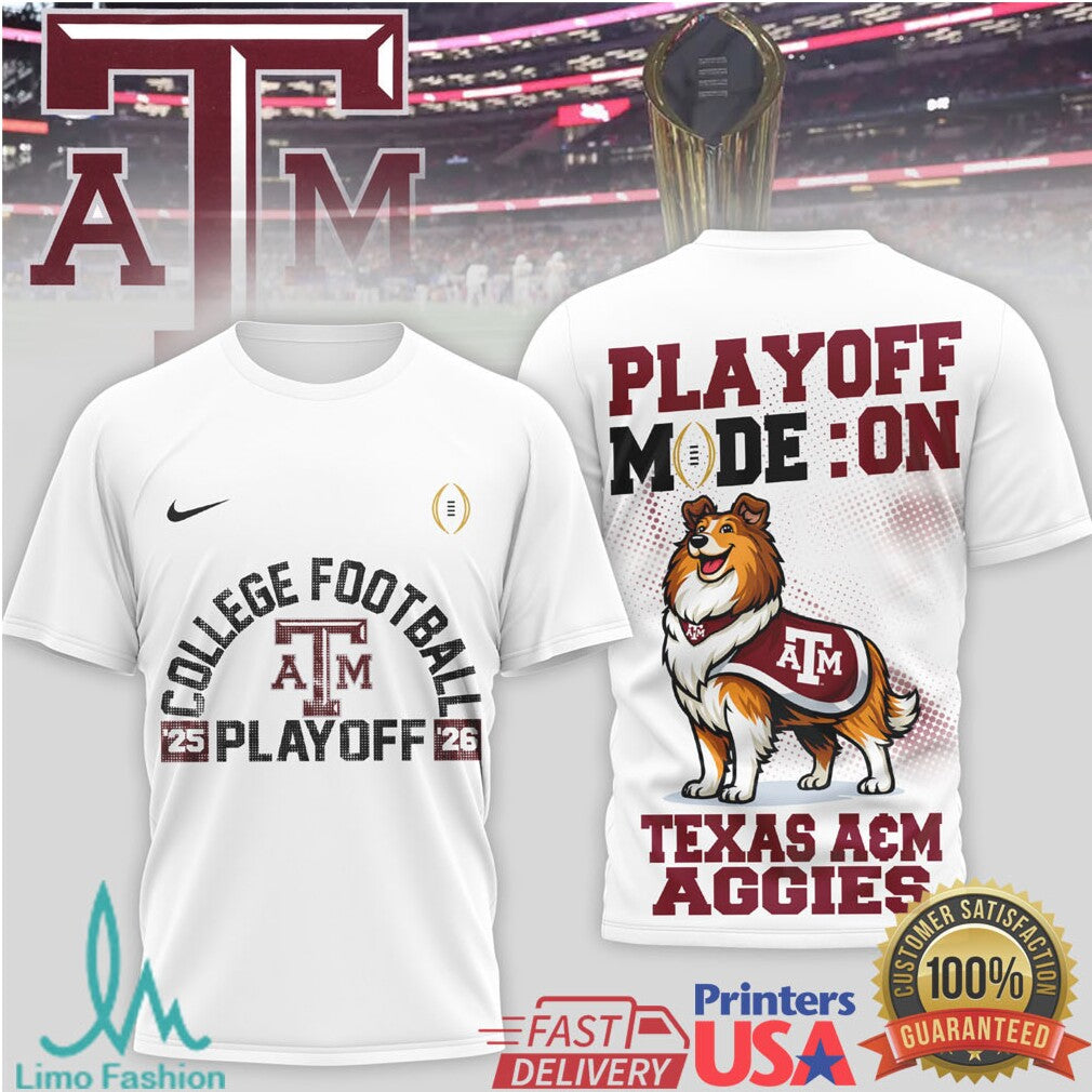 Texas A&M Aggies College Football Playoff 2025 2026 Mascot T Shirt - Limotees LLC