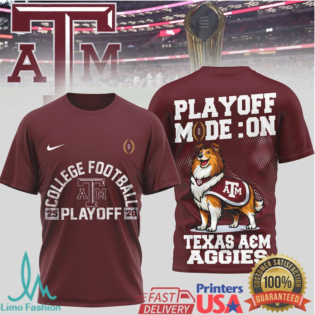 Texas A&M Aggies College Football Playoff 2025 2026 Mascot T Shirt - Limotees LLC