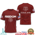 Texas A&M Aggies Freedom Patriotic Maroon Out American Flag T Shirt - Limotees LLC
