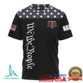 Texas A&M Aggies We The People State Outline Custom Name American Flag T Shirt