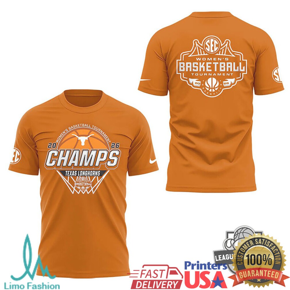Texas Longhorns 2026 SEC Women's Basketball Tournament Champions Burnt Orange T Shirt - Limotees LLC
