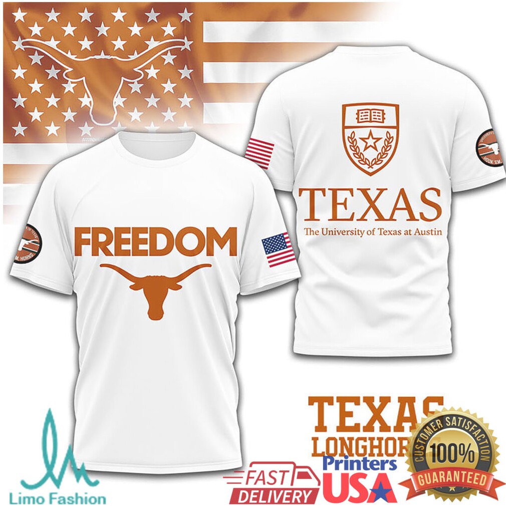 Texas Longhorns Freedom University of Texas at Austin Logo T Shirt - Limotees LLC