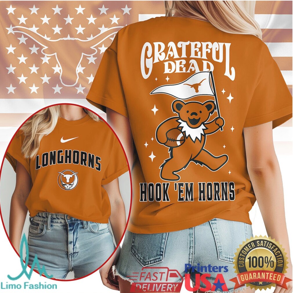 Texas Longhorns Grateful Dead Bear Hook 'Em Horns Football T Shirt - Limotees LLC