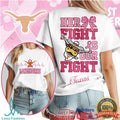 Texas Longhorns Her Fight Is Our Fight Breast Cancer Support Masque T Shirt - Limotees LLC
