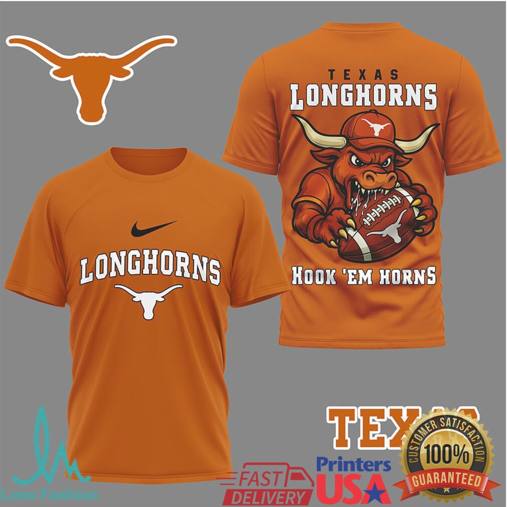 Texas Longhorns “Hook 'Em Horns” Mascot Graphic T Shirt - Limotees LLC