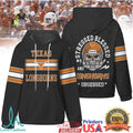 Texas Longhorns Stressed Blessed and Obsessed Football Skull Quilted T Shirt - Limotees LLC