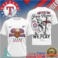 Texas Rangers Baseball It's In Jesus Name We Play Religious T Shirt - Limotees LLC