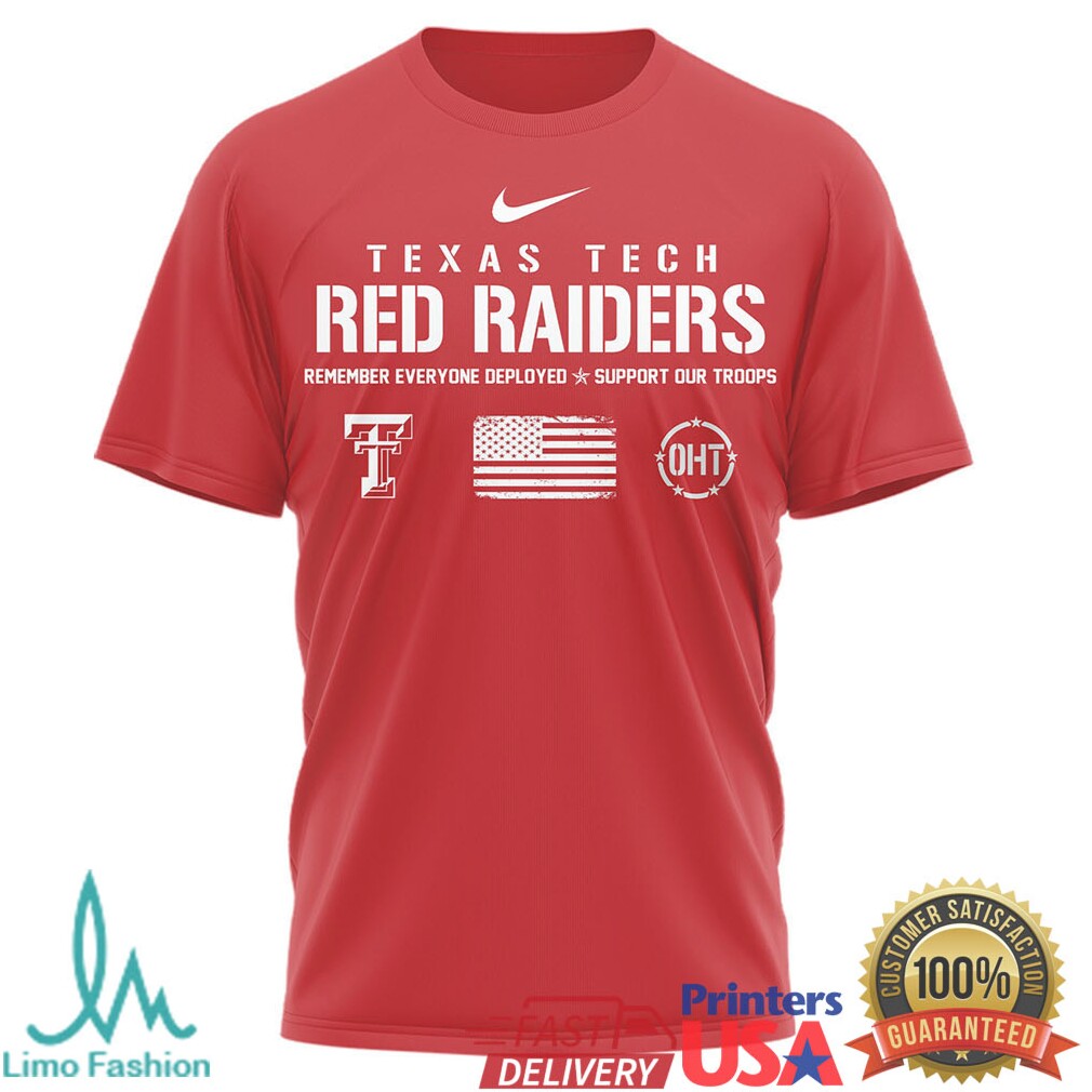 Texas Tech Red Raiders Red Friday Support Our Troops Military Appreciation T Shirt