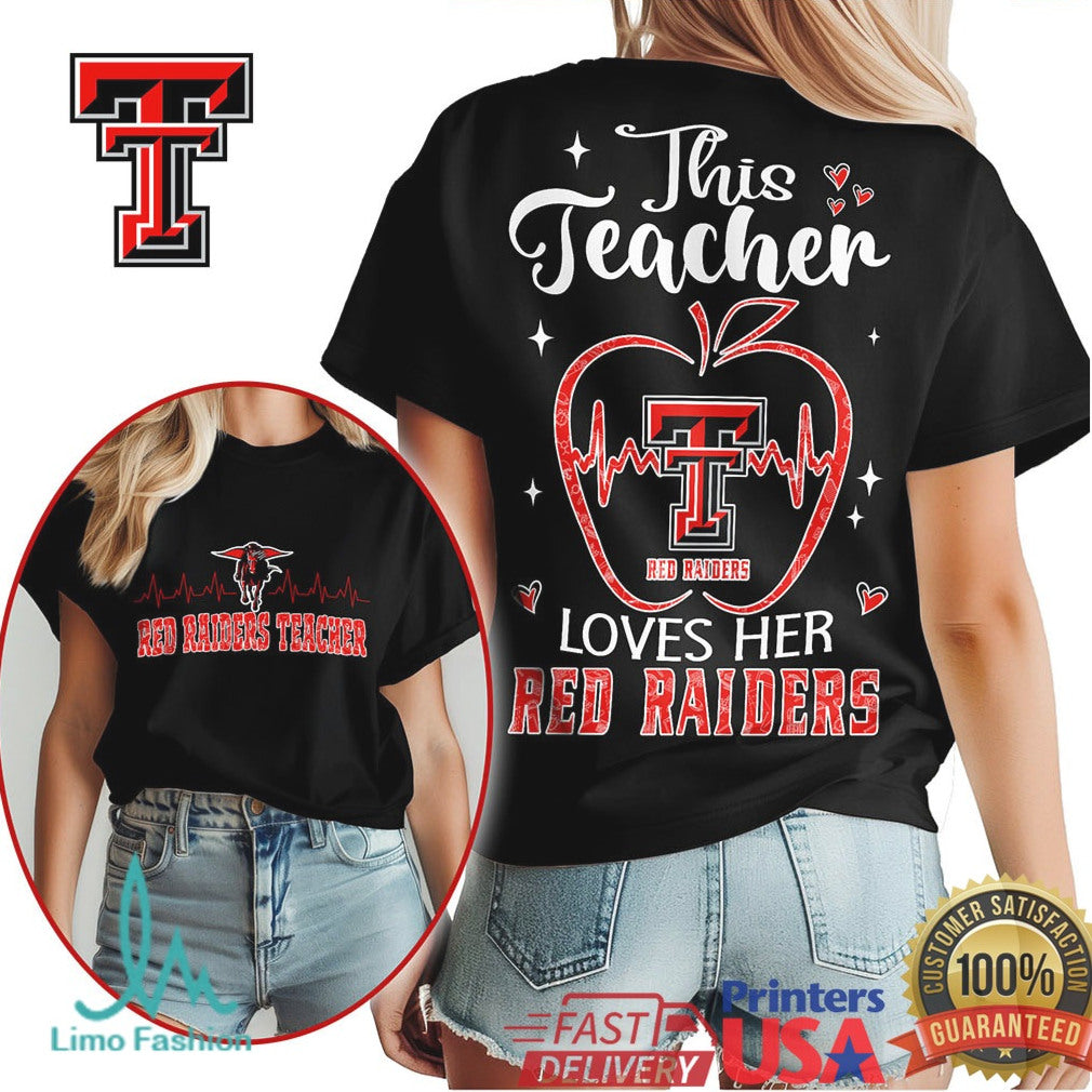 Texas Tech Red Raiders This Teacher Loves Her Red Raiders T Shirt - Limotees LLC