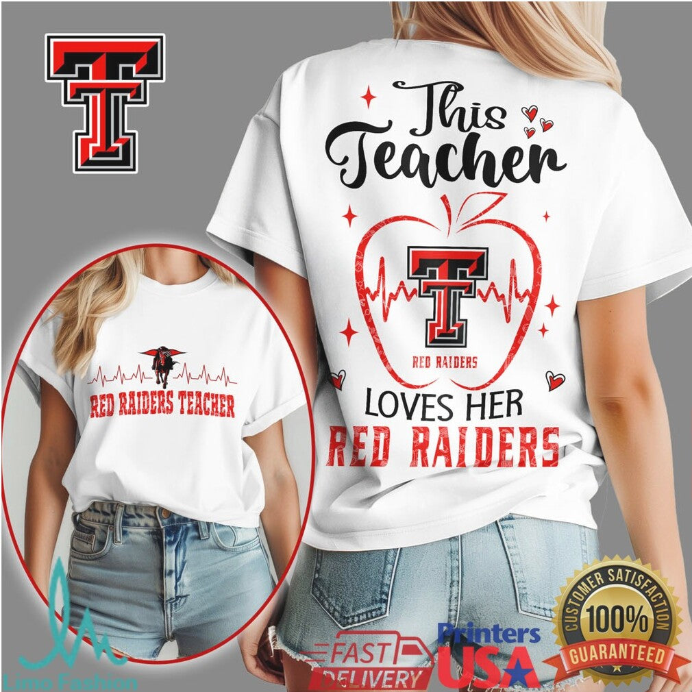 Texas Tech Red Raiders This Teacher Loves Her Red Raiders T Shirt - Limotees LLC