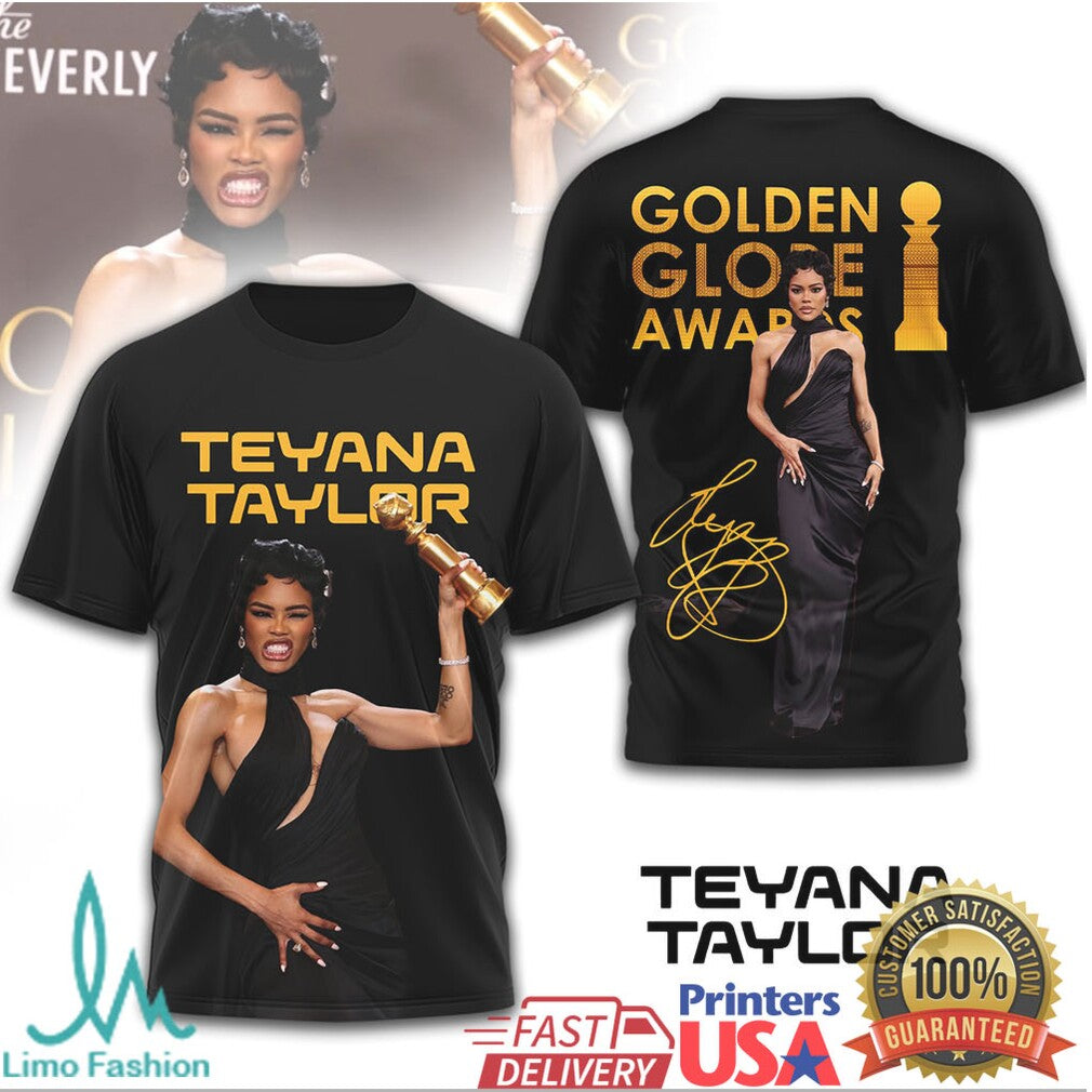 Teyana Taylor Golden Globe Awards Commemorative Black Apparel - Limotees LLC
