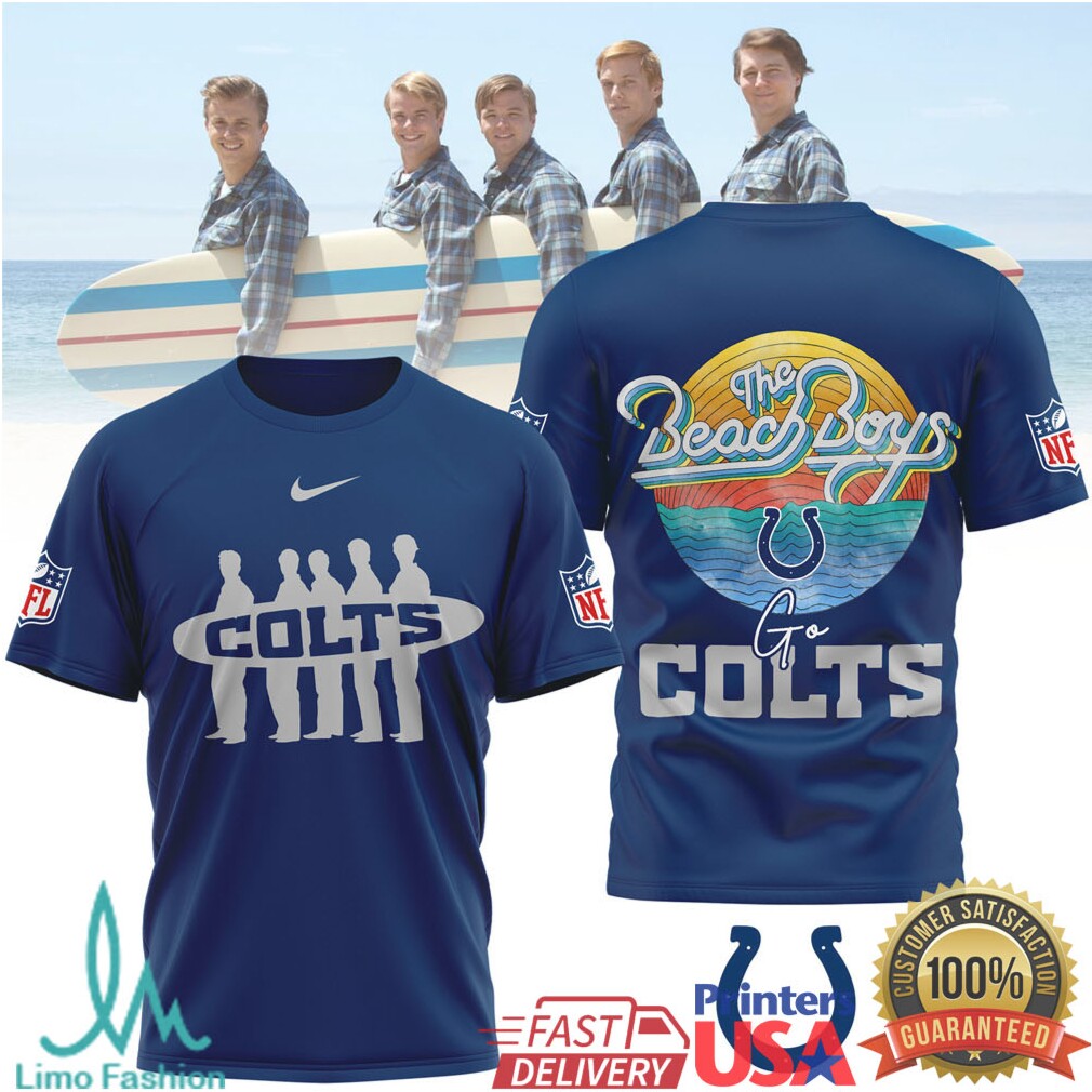 The Beach Boys x Indianapolis Colts Classic Surf NFL T Shirt - Limotees LLC