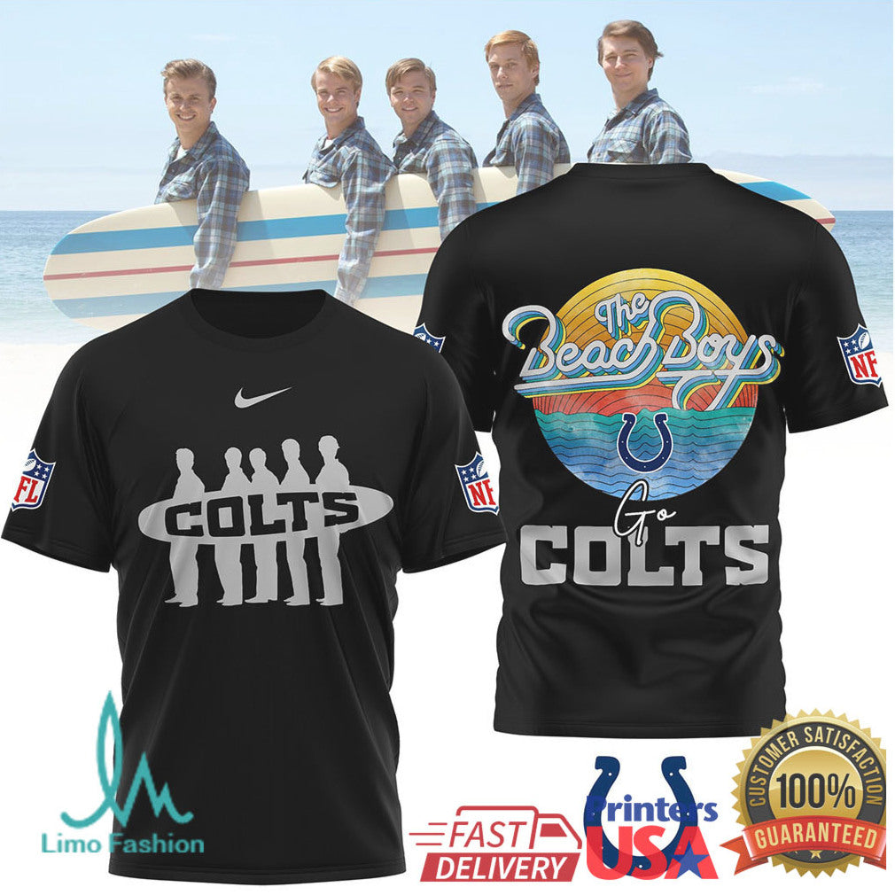 The Beach Boys x Indianapolis Colts Classic Surf NFL T Shirt - Limotees LLC