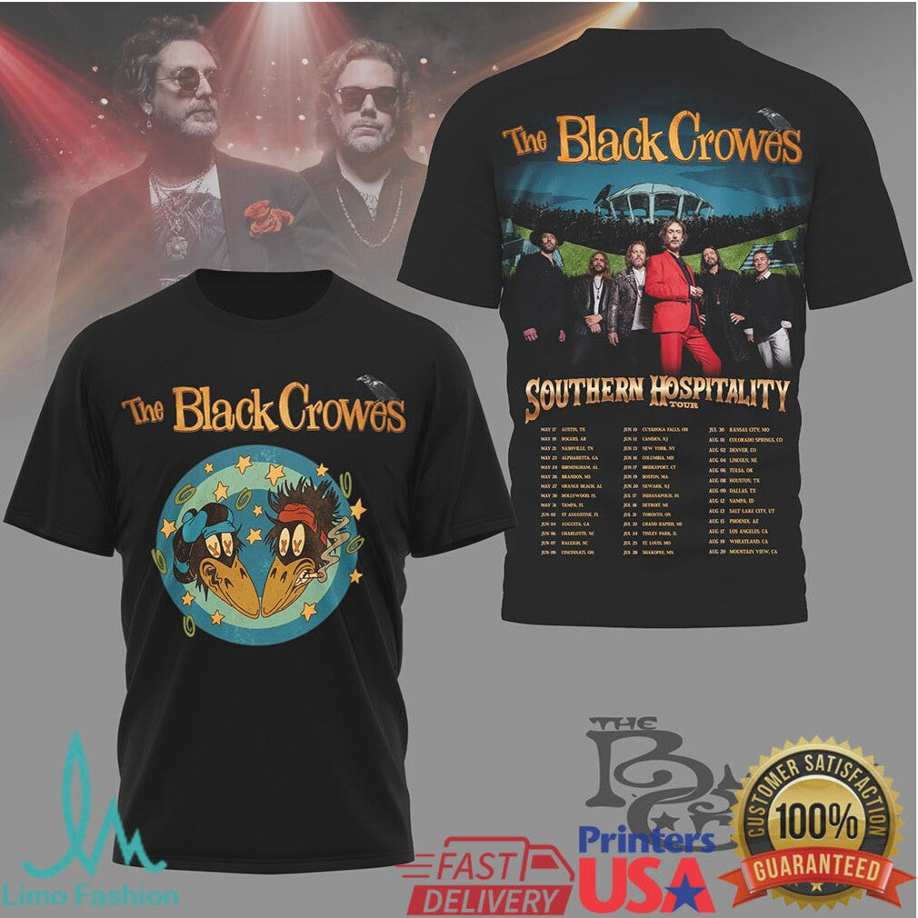 The Black Crowes Southern Hospitality Tour 2024 Rock Band Concert T Shirt - Limotees LLC