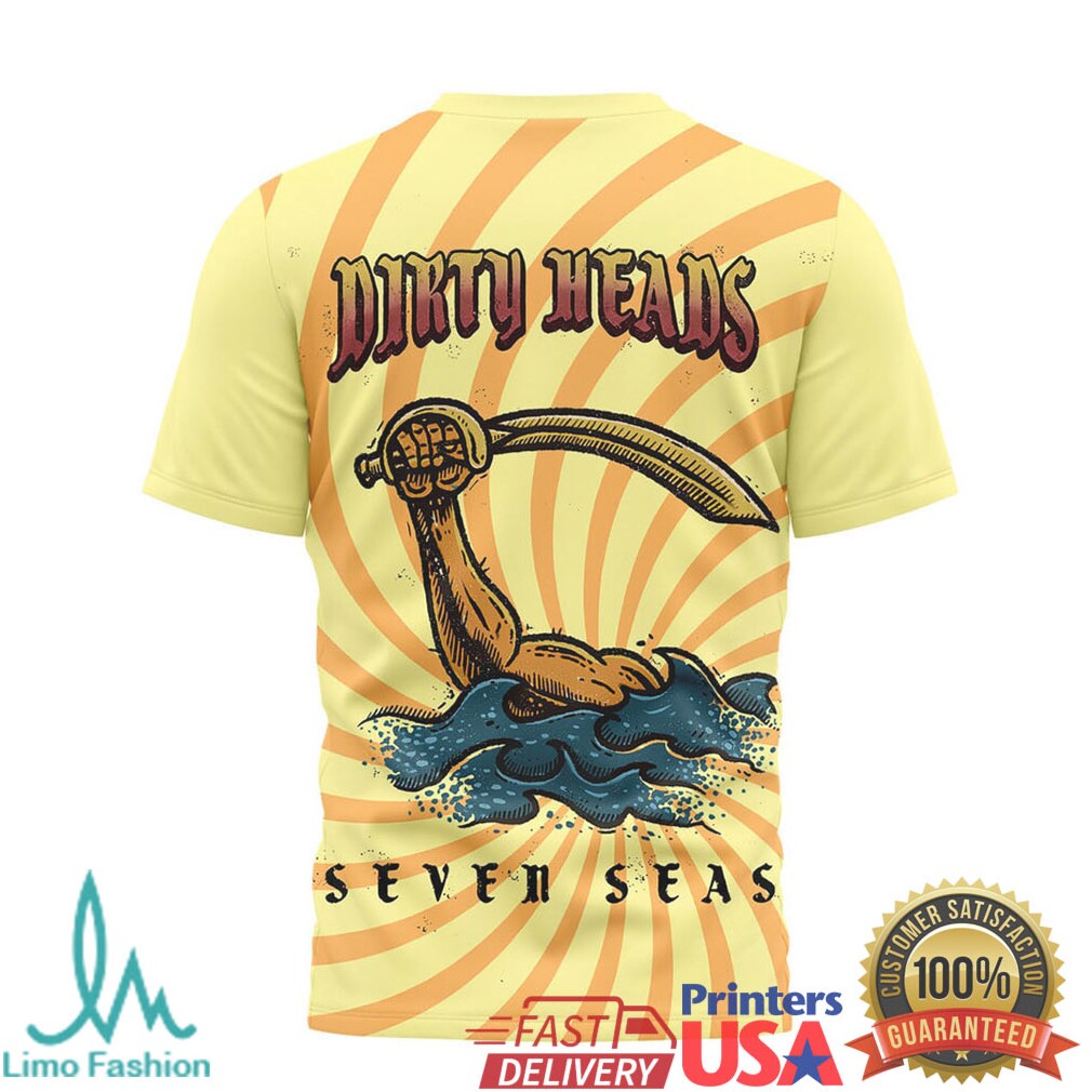 The Dirty Heads Seven Seas Skeleton Surfer All Over Print Graphic T Shirt - Limotees LLC