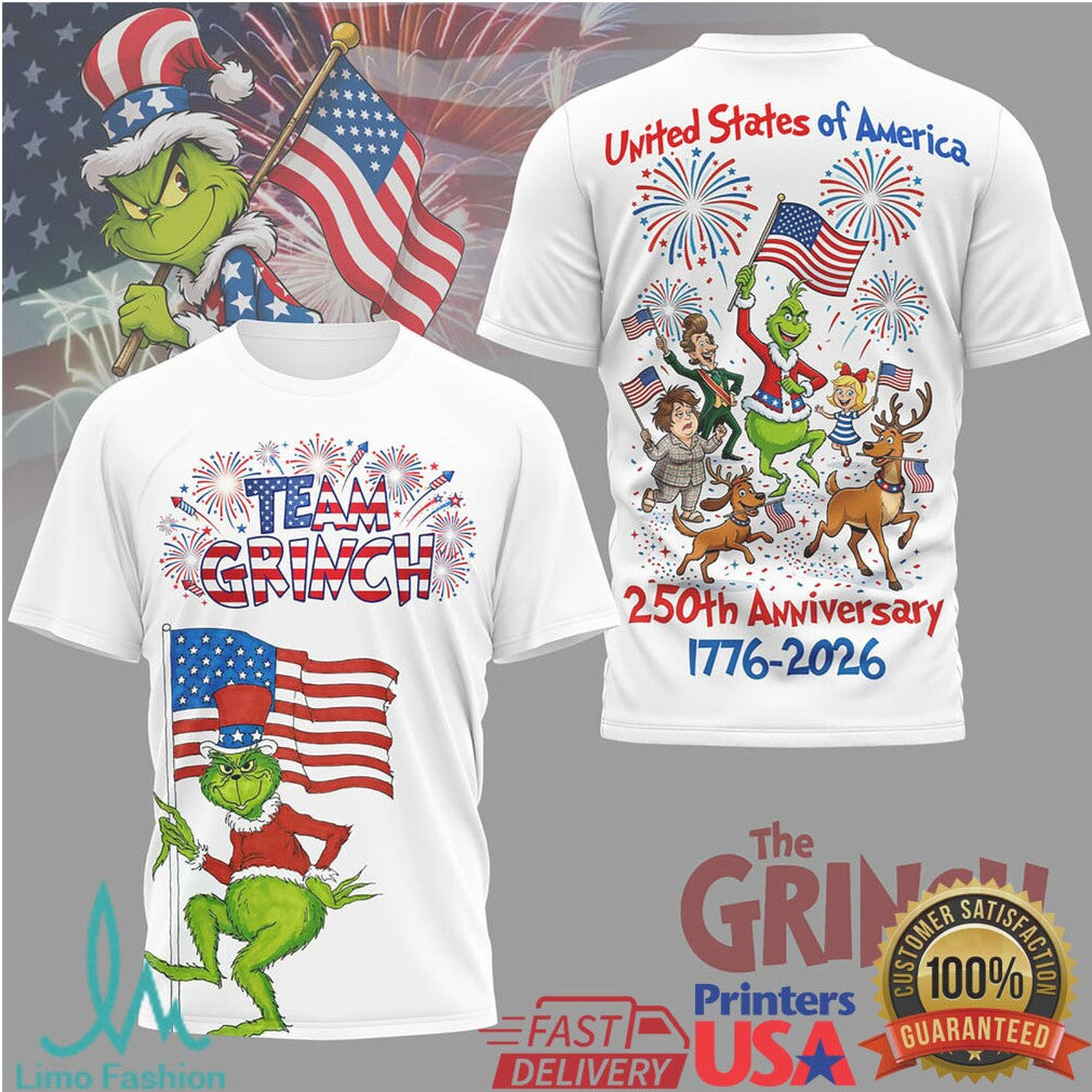 The Grinch 250th Anniversary 1776 2026 United States of America T Shirt