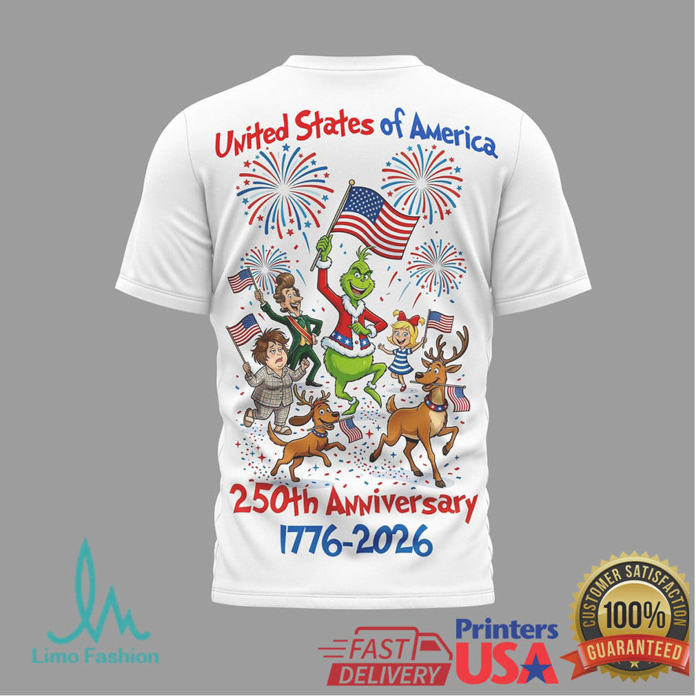 The Grinch 250th Anniversary 1776 2026 United States of America T Shirt