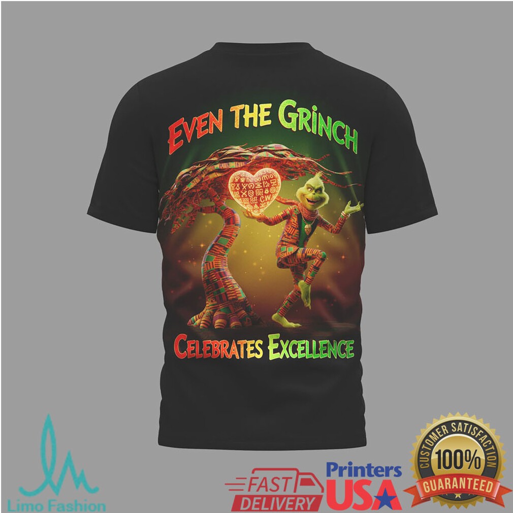 The Grinch Celebrates Excellence Black History Month Kente Print Shirt - Limotees LLC