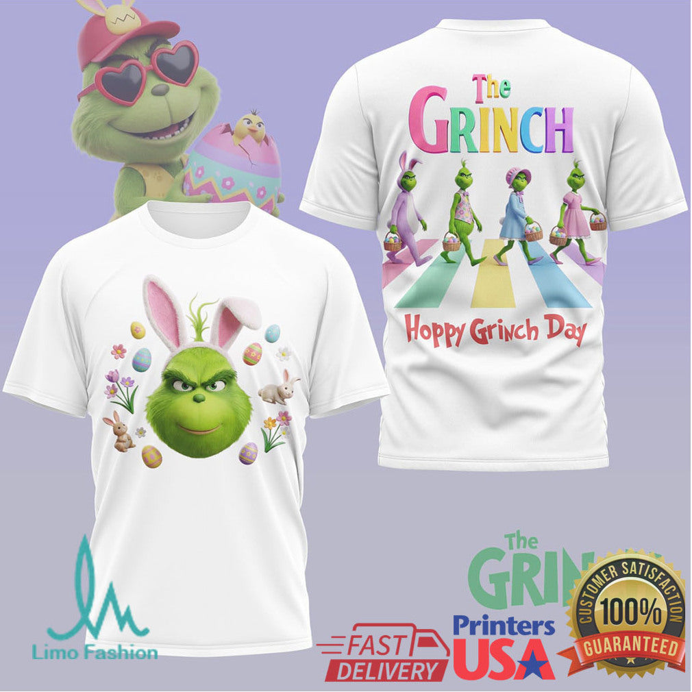 The Grinch “Hoppy Grinch Day” Easter Bunny Parody Abbey Road Graphic T Shirt - Limotees LLC