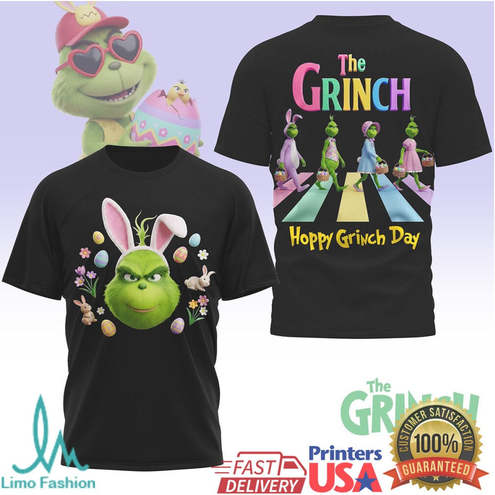 The Grinch “Hoppy Grinch Day” Easter Bunny Parody Abbey Road Graphic T Shirt - Limotees LLC