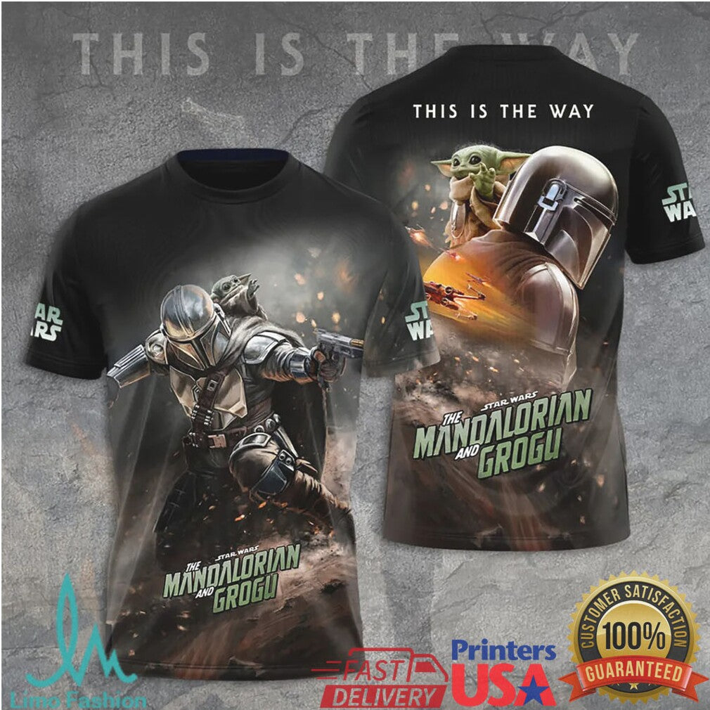 The Mandalorian and Grogu “This Is The Way” Full Print T Shirt - Limotees LLC
