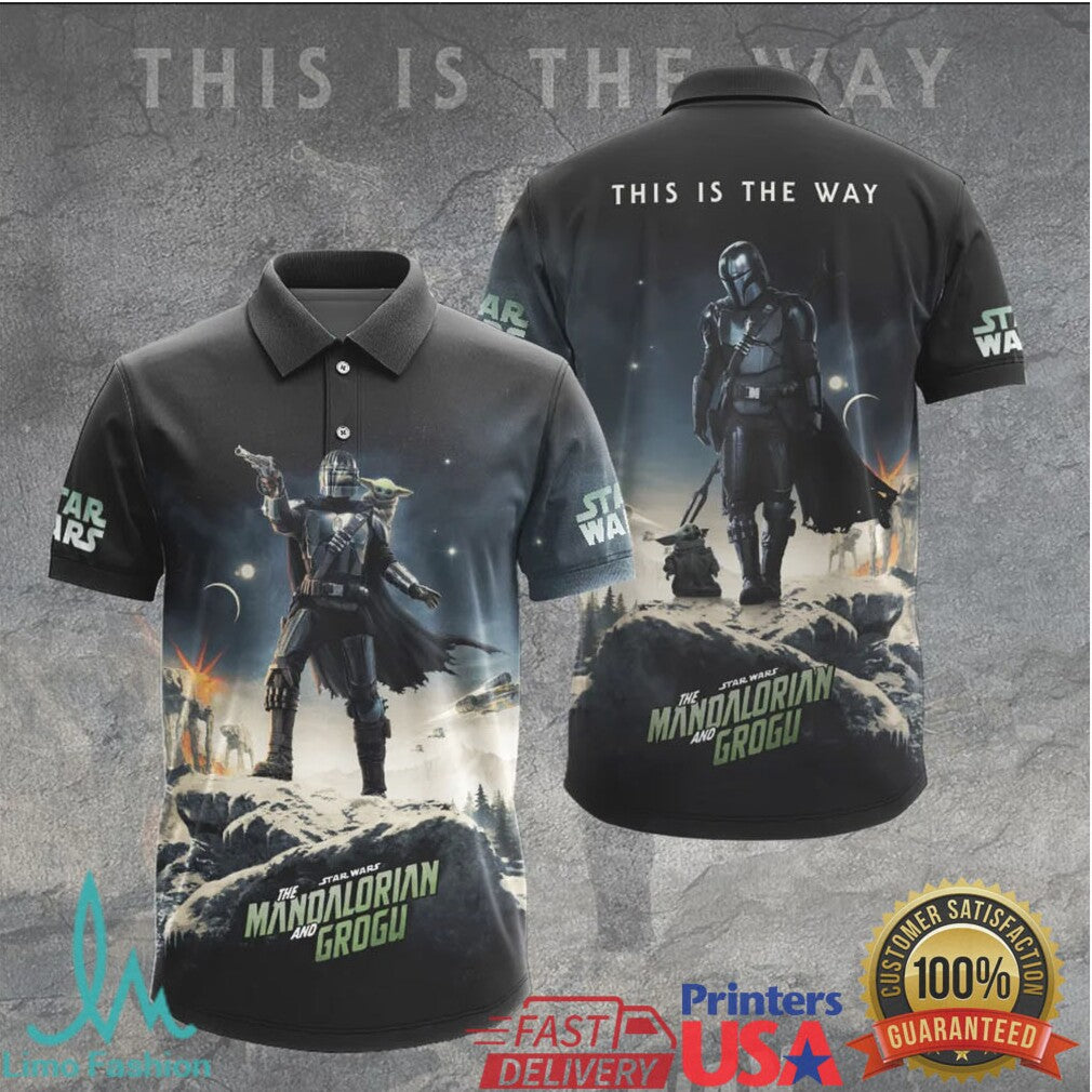 The Mandalorian and Grogu This Is The Way Star Wars Galaxy Graphic T Shirt - Limotees LLC
