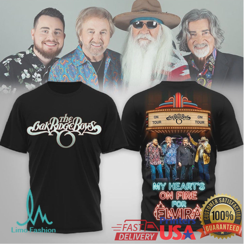The Oak Ridge Boys “My Heart's On Fire For Elvira” Farewell Tour T Shirt - Limotees LLC