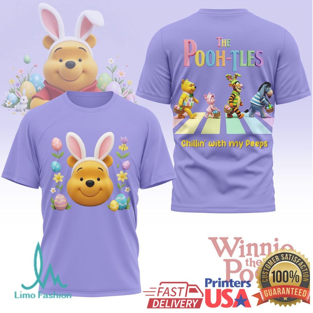 The Pooh tles “Chillin' with my Peeps” Winnie the Pooh Easter Abbey Road Tee - Limotees LLC