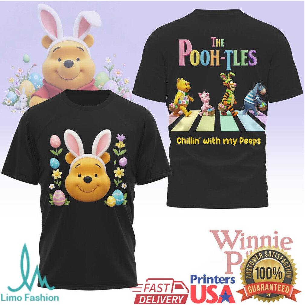 The Pooh tles “Chillin' with my Peeps” Winnie the Pooh Easter Abbey Road Tee - Limotees LLC