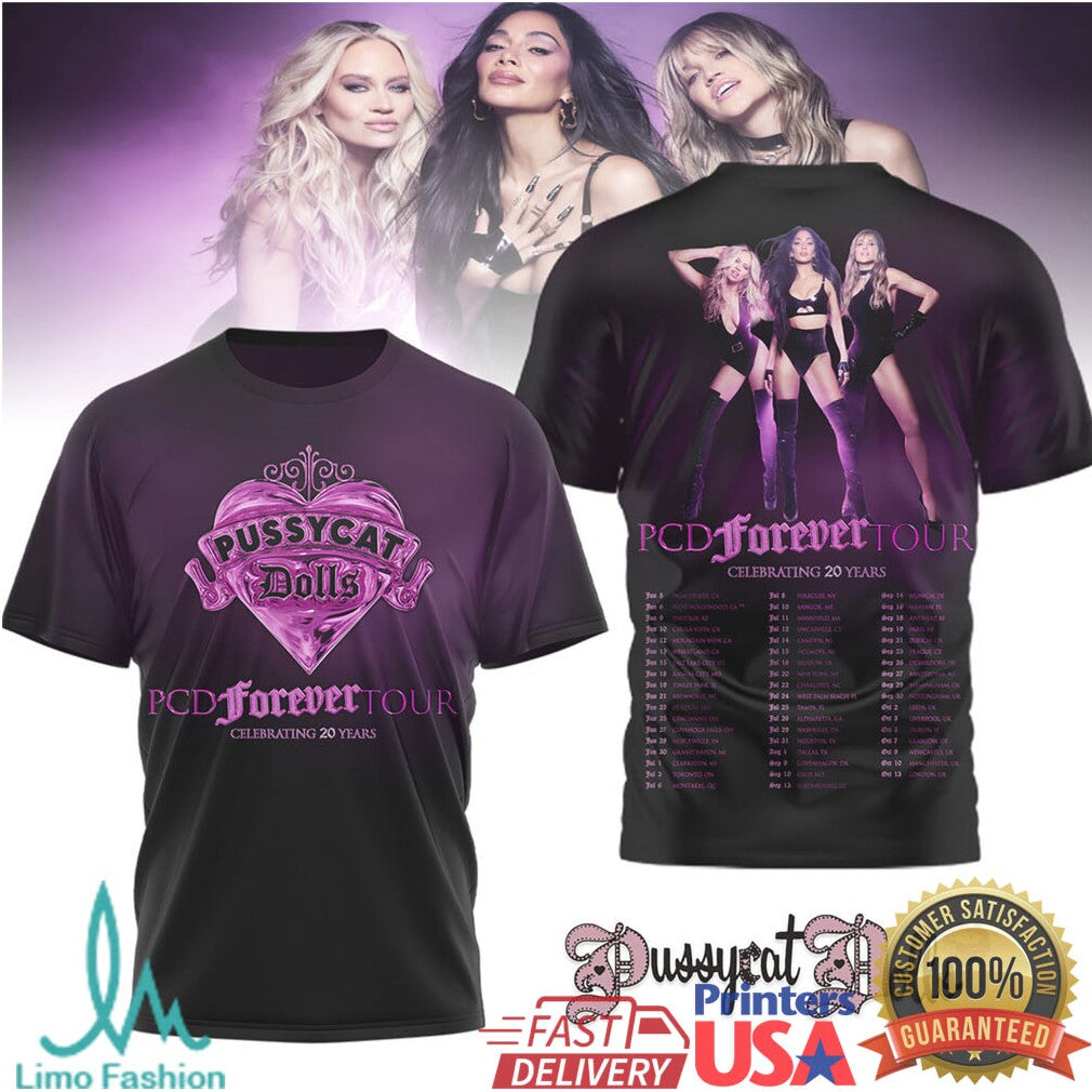 The Pussycat Dolls PCD Forever Tour 20th Anniversary T Shirt - Limotees LLC