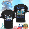 The Smurfs x Indianapolis Colts NFL Custom T Shirt Design - Limotees LLC